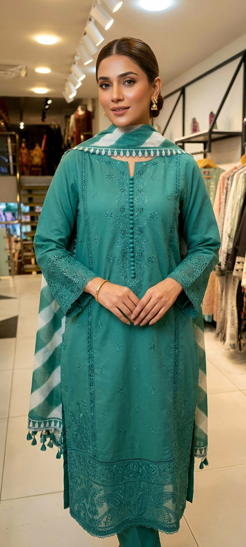 3pcs Long Shirt Casual/Fancy Wear