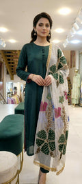 3Pcs Tassal Silk Long Shirt Casual/Fancy Wear