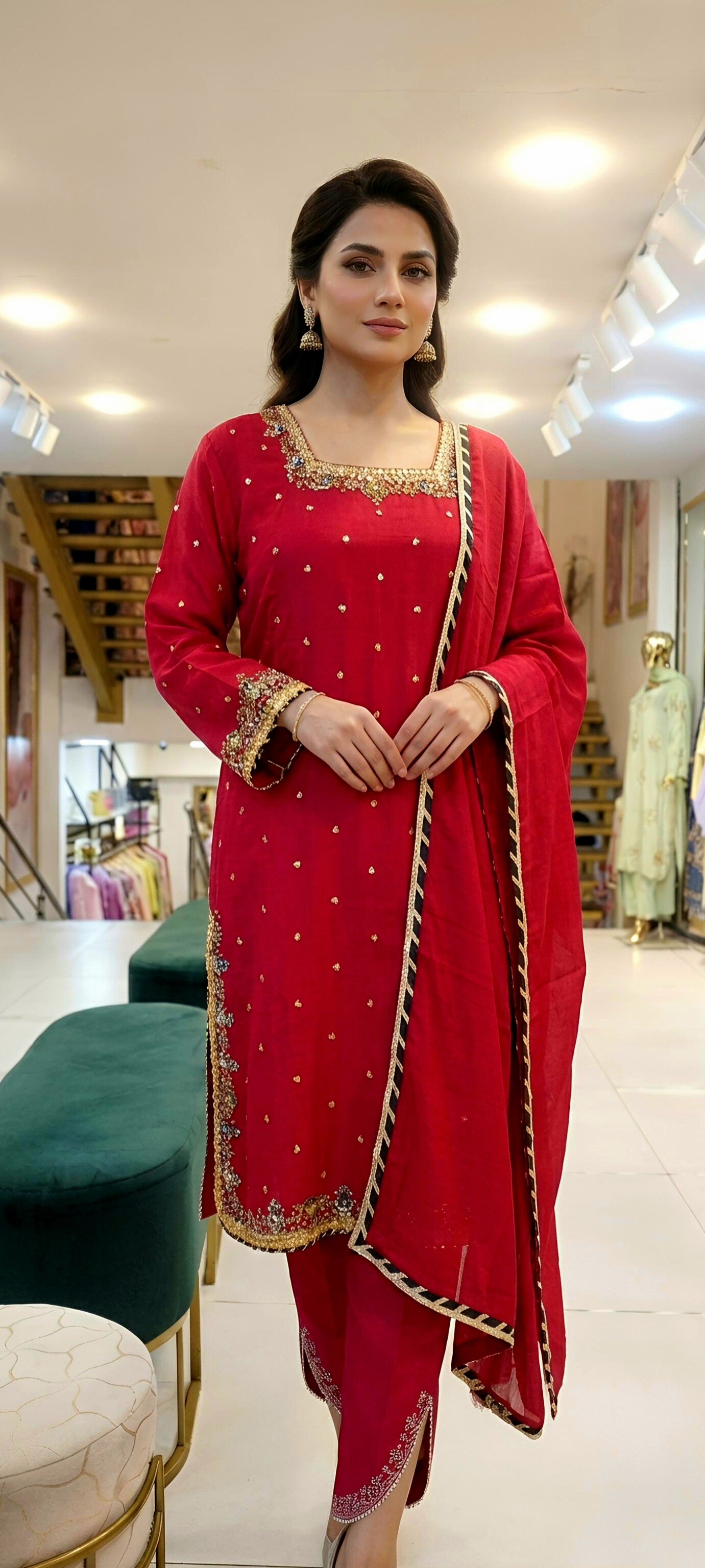 3Pcs Tassal Silk Long Shirt Casual/Fancy Wear